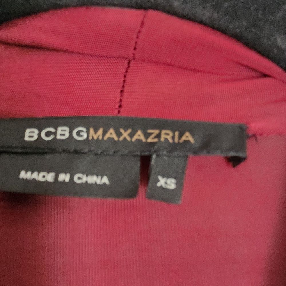 BCBGeneration Deep Red Ruched Blouse - Picture 3 of 11
